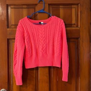 Pink crop sweater